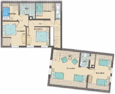 Dachgescho� beide H�user