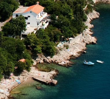 Das Anwesen am Anfang der autofreien Strandpromenade mit 6 Bootsliegepltzen direkt vor dem Haus