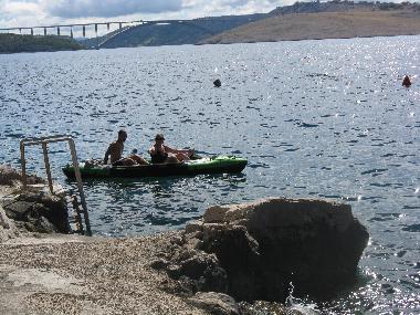 DIREKT vor dem Haus mit Badeleiter und Treppen ins MEER