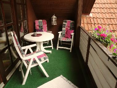 �berdachter Balkon Obergeschoss