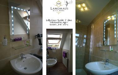 Edle und moderne Duschbder in den Ferienwohnungen des Landhaus Nobel-Hobel