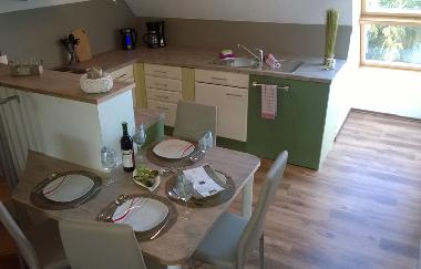 Moderne Landhauskche in den Ferienwohnungen des Landhaus Nobel-Hobel