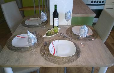 Moderne Landhauskche in den Ferienwohnungen des Landhaus Nobel-Hobel