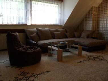 gem�tliche Sitzcouch im Obergeschoss