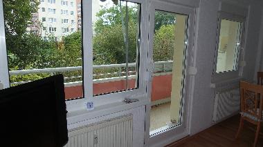 Balkon mit Gr�nblick