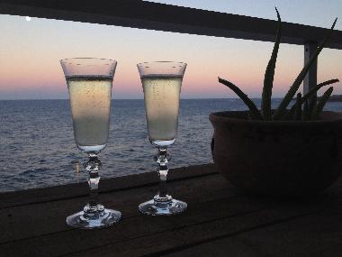 Sonnenuntergang von der Terasse