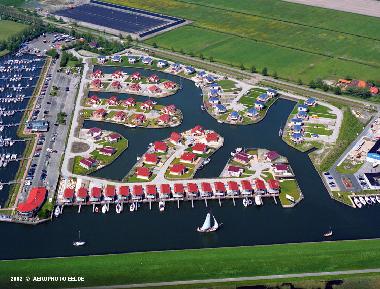 Das Marina Park Workum. Jedes Ferienhaus steht am Wasser.