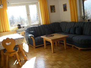 Die Sitzecke im Wohnzimmer