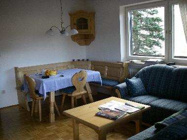 Die Essecke im Wohnzimmer