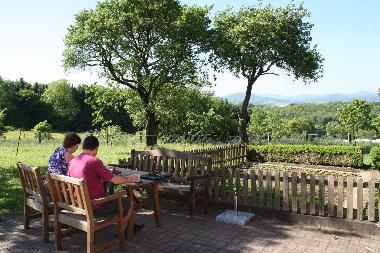 Frhstck vor der Wohnung