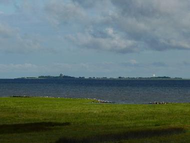 Blick aus der Wohnung auf die Insel Neuwerk