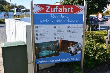 Die Zufahrt zur Residenz Meeresbrandung �ber den Wehrbergsweg