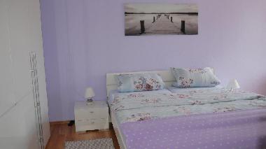 Das Doppelbett mit sehr guten Matratzen