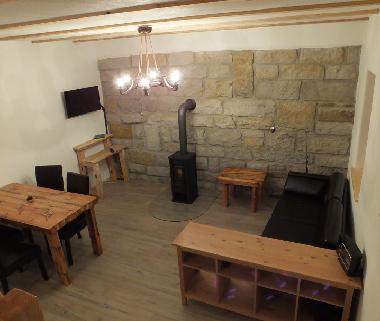 Gro�er Wohnraum mit Kaminofen