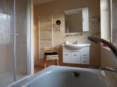 Bad mit Dusche,Wanne und WC