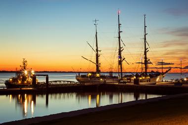 Blick von der Promenade auf die Weser