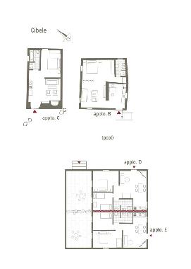 Grundrisse der 4 Appartements