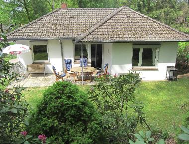 hintere Terrasse un Gartenbereich