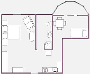 Studio- Ferienwohnung Nr. 5 mit Meerblick