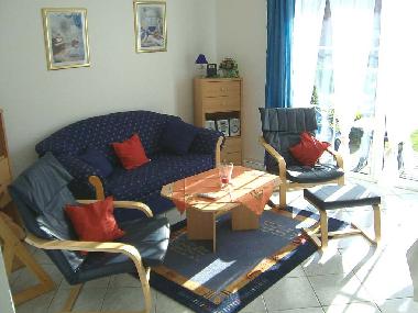 Gem�tlicher Sitzbereich im Haus Sonnenstrahl in Dorum Neufeld an der Nordsee