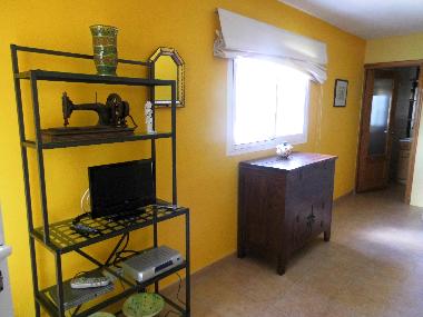 Schlafzimmer mit Fernseher