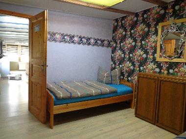 Oberes Schlafzimmer mit blick in die Wohnkche