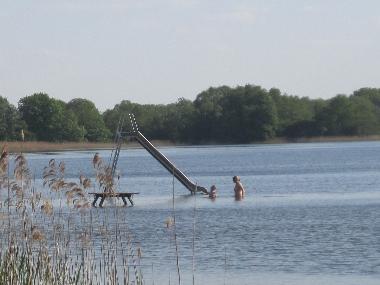Badespa mit der Rusche im Useriner See