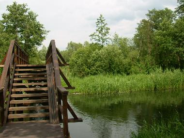 Spreewandbr�cke - genannt Bank - im Barzlin