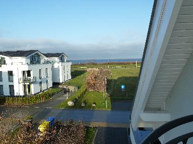 Der Ostseeblick vom kleinen Rundbalkon...