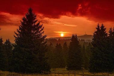 Idyllisch so wie Ihr gesamter Aufenthalt bei uns, unser Sonnenuntergang im Harz