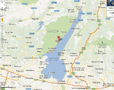 Landkarte: Gargnano am Westufer des Gardasees 