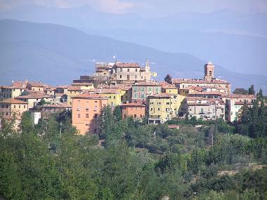 Blick von der Terasse auf Lari