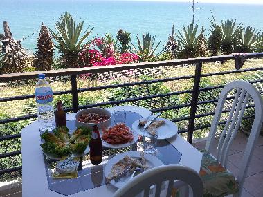 Frhstck auf dem Balkon