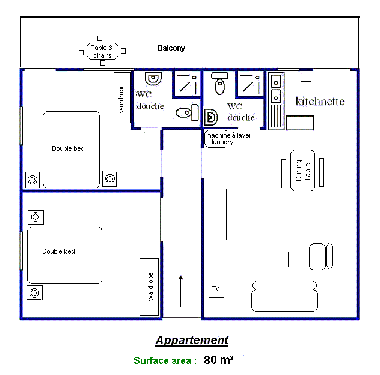 Ferienwohnung in Flic en Flac (Black River) oder Ferienwohnung oder Ferienhaus