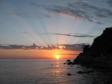 Die Marina di Pisciotta und die Strnde: sunset