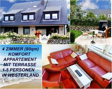 4 Zimmer Ferienwohnung SYLTER DEICHWIESEN mit Terrasse