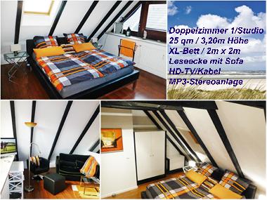 Doppelzimmer 1 - sog. Studio - mit 25 qm