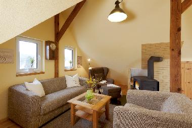 unsere gem�tliche Kaminecke im Wohnzimmer