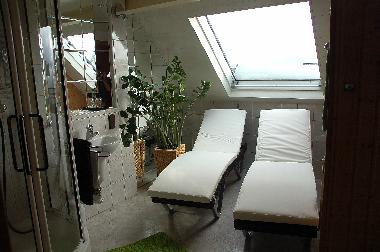 relaxen nach der Sauna