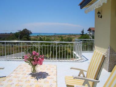 Grossz�gige Dachterrasse (ca. 40 qm) mit Aussenkamin und herrlichem Blick auf die D�nen und das Meer