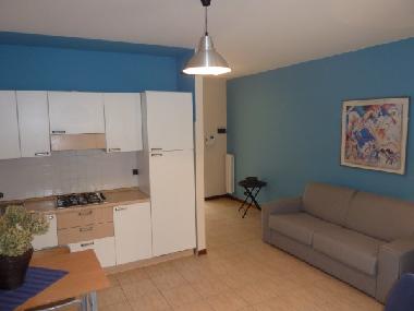 Wohnraum mit moderner Schlafcouch