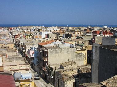 Stadt Pachino von der Dachterrasse
