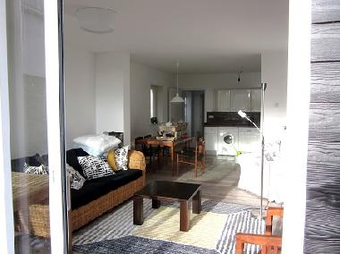 wohn-/essraum von terrasse aus