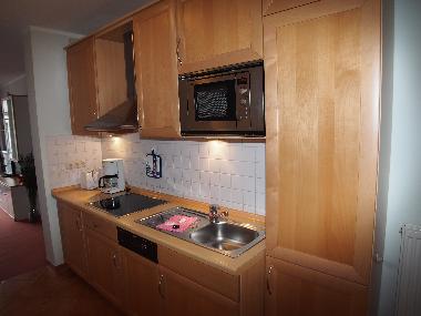 Kche mit Dunsthaube, Mikrowelle, Splmaschine, Ceranfeld