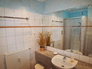 Bad mit F�hn und K�smetikspiegel mit Beleuchtung