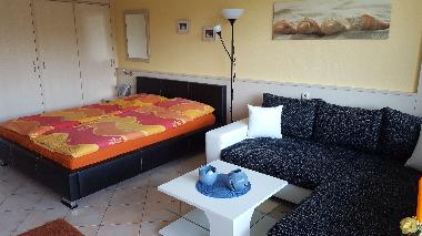 Blick in den Wohn-und Schlafraum