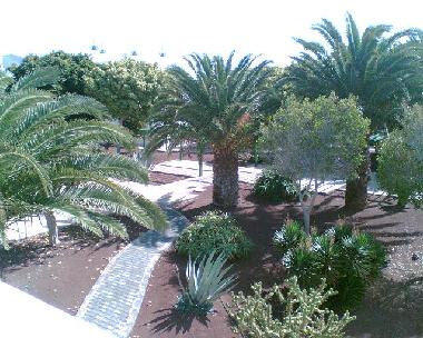 der Innengarten der von jeder Terrasse zu sehen ist