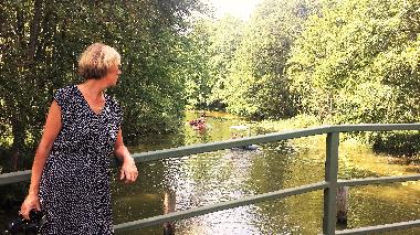 Blick auf den Kagar-Kanal/Paddelspa inklusive