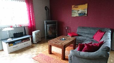 Wohnzimmer mit Kaminofen