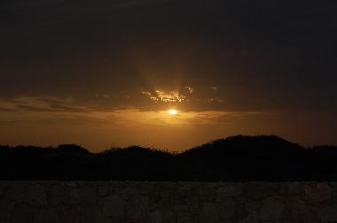 Sonnenuntergang von der Terrasse